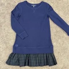 Polo Ralph Lauren ネイビー長袖ワンピース M 140