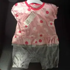 【新品・タグ付き】デイジー柄半袖ロンパース 80cm