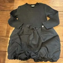 Petit main ブラック ワンピース 90cm