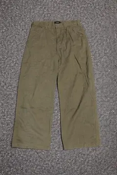 XLARGE ワイド ワークパンツ オールコットン チノパンツ カーキ w34