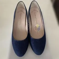 美品 #パンプス ネイビー 花柄レース #ソフトインソールパンプスのサムネイル