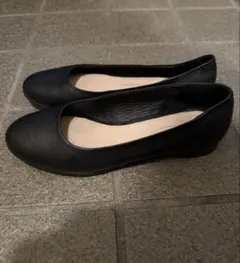 ecco レザー　フラット　バレージュース