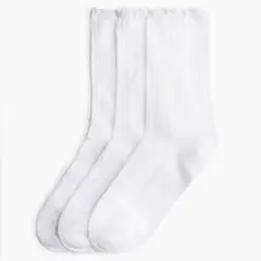 新品　H&M ポインテルニットソックス 2足セット　白　メロウ　レース　靴下のサムネイル