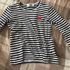 PLAY COMME des GARÇONSボーダー長袖 Tシャツ黒白のサムネイル