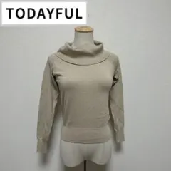 TODAYFUL オフタートル ラメニット ゴールド