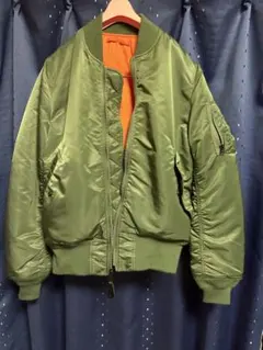 リバーシブル MA-1 フライトジャケット オリーブグリーン/オレンジ