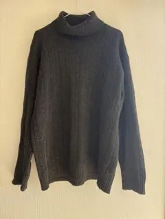 ✴︎TOMMY HILFIGER✴︎ダークグレー ケーブルニットセーター