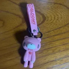 GLOOMY The Naughty Grizzly ラバーキーホルダー ピンク