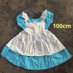 ディズニー コスプレ衣装 青と白のドレス 100cm