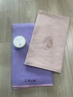 バームプレゼント　LAVA ヨガラグ　マット　2枚セット ピンク 紫