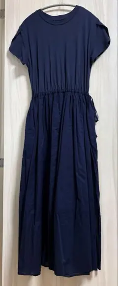 coen ネイビー カットソーワンピース FREEサイズ