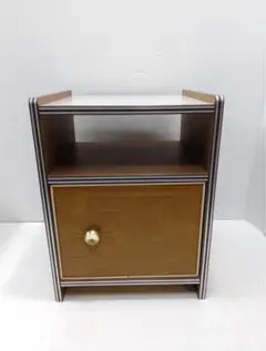 G2834 昭和レトロ 木製 サイドチェスト ナイトテーブル ミニキャビネットのサムネイル