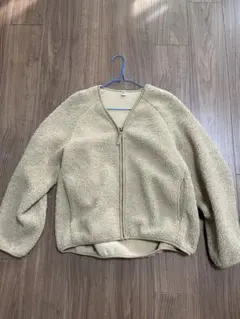 ボアフリースVネックフルジップカーディガン（長袖）