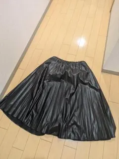 ブラック レザー ロングスカート Lサイズ