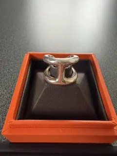 美品 HERMES エルメス オスモズリングGM 54号（13.5号）保証書付き