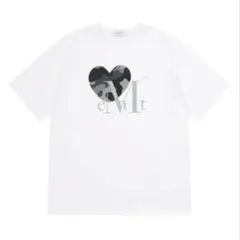 mucent MUCENT ムセント 半袖Tシャツ ホワイト 迷彩ハート