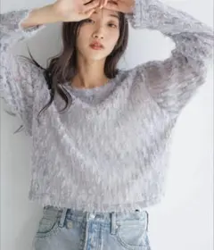 LOWRYS FARM／フェザーチュールカットソー