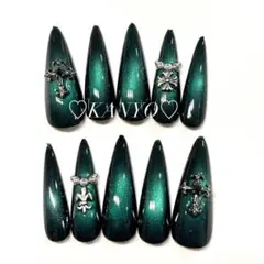 現品 ネイルチップ シズルニルック 地雷系 y2k ギャル マグネット クロス