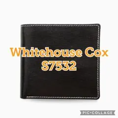 新品【WhitehouseCox】コインケース付2つ折り財布、S7532、黒／紺のサムネイル