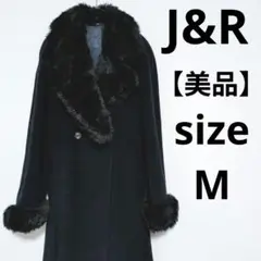 セール】日本製 カシミヤ100% J＆R エレガント ロングコート 黒
