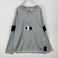 訳あり Champion チャンピオン トレーナー スウェット デカロゴ 4L