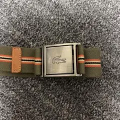 LACOSTE ラコステ ガチャベルト ロゴバックル オリーブ