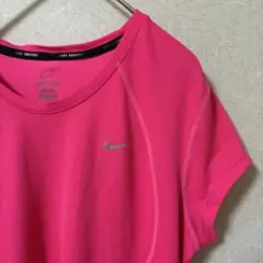 【L】ナイキ ランニングウェア 半袖 Tシャツ DRIFIT ピンク　NIKE