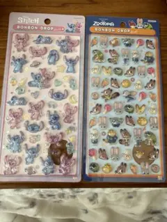 スティッチ・ズートピア ボンボンドロップシールセット
