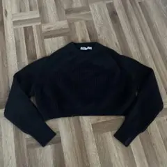 ZARA ブラック クロップドセーター 長袖
