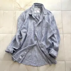 希少✨大きめ Frank&Eileen PAUL リネンストライプシャツ