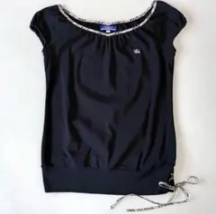 Burberry バーバリーブルーレーベル黒裾リボンカットソーTシャツ38のサムネイル