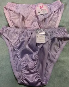 薄紫 レース付き 下着 Mサイズ 2枚セット
