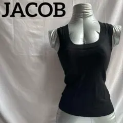 JACOB ブラック ノースリーブ トップス TP/XS シンプル　黒　トップス