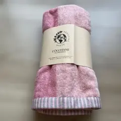 L'OCCITANE リバーシブルバスタオル ピンク約660mm×1180mm