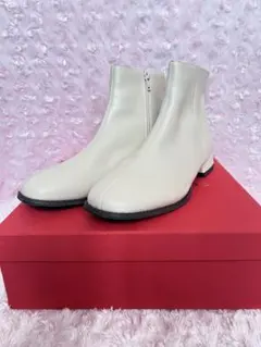 オリエンタルトラフィック　ソフトレザーショートブーツ　ホワイト　L 24cm