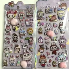 海外製 ぷっくり 立体 3D ラブブ　シール　未使用品　セット