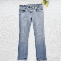 Spicy Denim ダメージ加工ストレートデニム　XL インディゴブルー