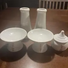 天岩戸神社 神具セット 陶器 白