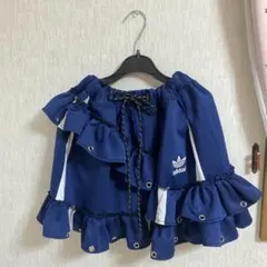 adidas ネイビー フリルミニスカート y2kのサムネイル