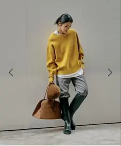 【GLOBAL WORK】スウェットライククループルオーバー