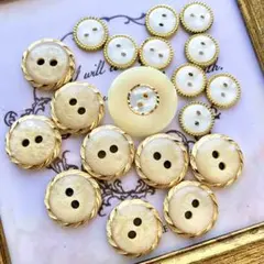 素敵な2つ穴レトロボタン