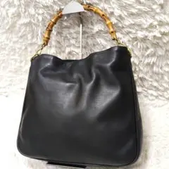 美品✨グッチ バンブー トートバッグ 2way ビジネス 肩掛け ブラック