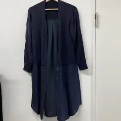 Gabardine K.T ネイビー ロングカーディガン 9号