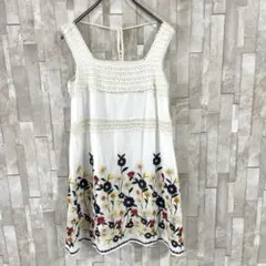 古着 GRACE CONTINENTAL ノースリーブワンピース 36 花柄