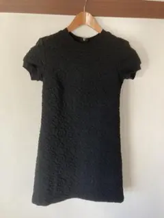 ZARA ワンピース 黒 ジャガード織