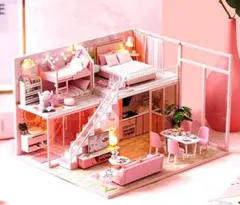 ミニチュア ドールハウス ピンクルーム H002 完成品 - メルカリ