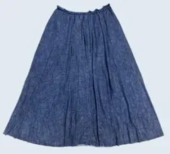 w closet デニム風 チュール プリーツ スカートのサムネイル