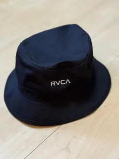 RVCA ルーカ バケットハット 黒 ロゴ刺繍 美品 バケハ メンズ レディース