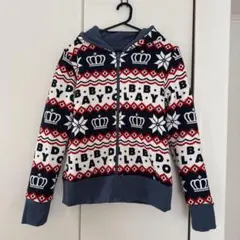 ベビードール　S　リバーシブル　ジップパーカー　ブルー　BABYDOLL