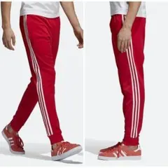 新品 アディダス オリジナルス 赤 SST トラック パンツ ジャージ 1101